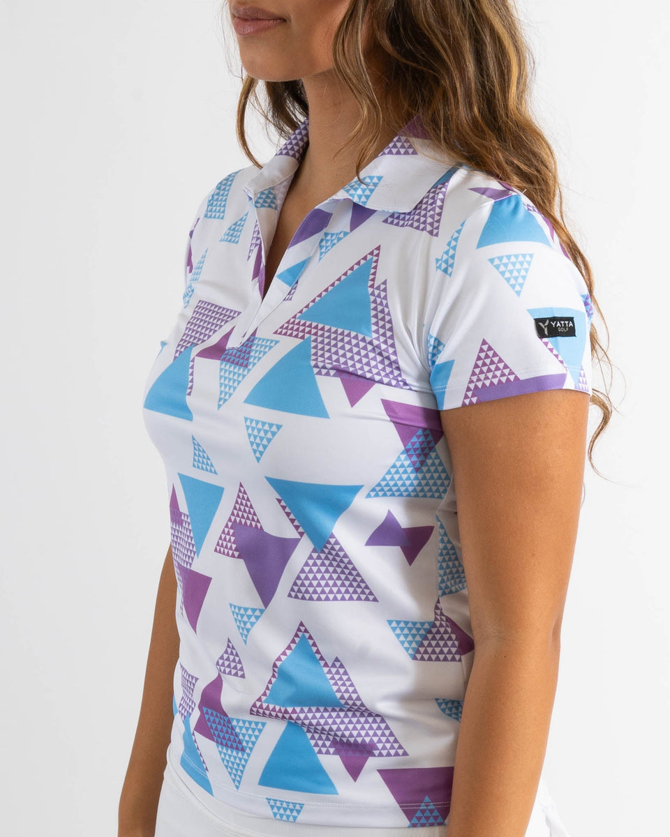Purple Plaid Women's Golf Shirts