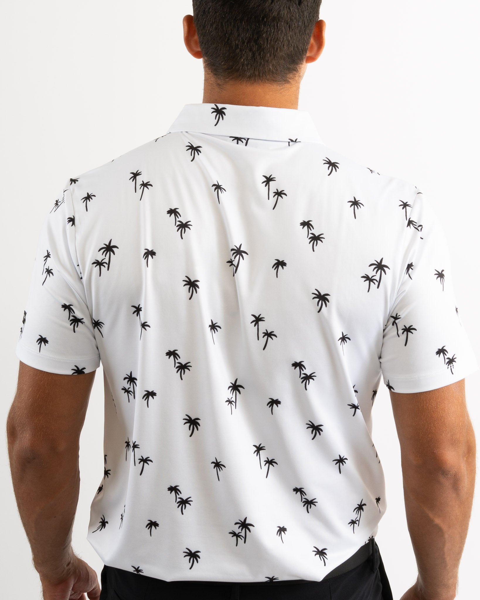 Palm Noir Golf Polo - Yatta Golf