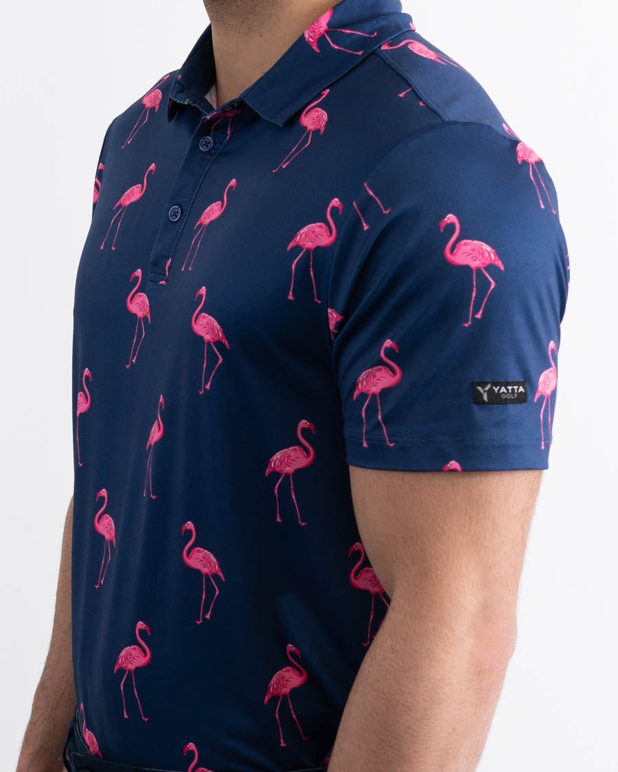 Stylish Florida Flamingo Golf Polo for Men