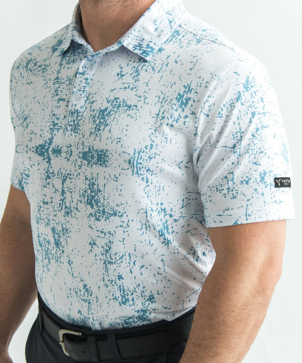 Mens White Golf Shirt Iceman. Seriously Fantastic Polos. Only 39.95