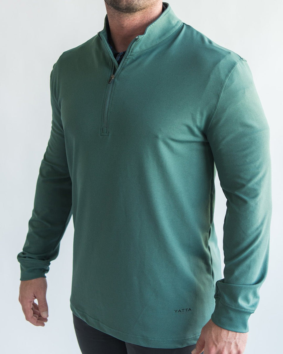 Mens Green Quarter Zip Sweater. ButterSoft Quarter Zips. Only 49.95