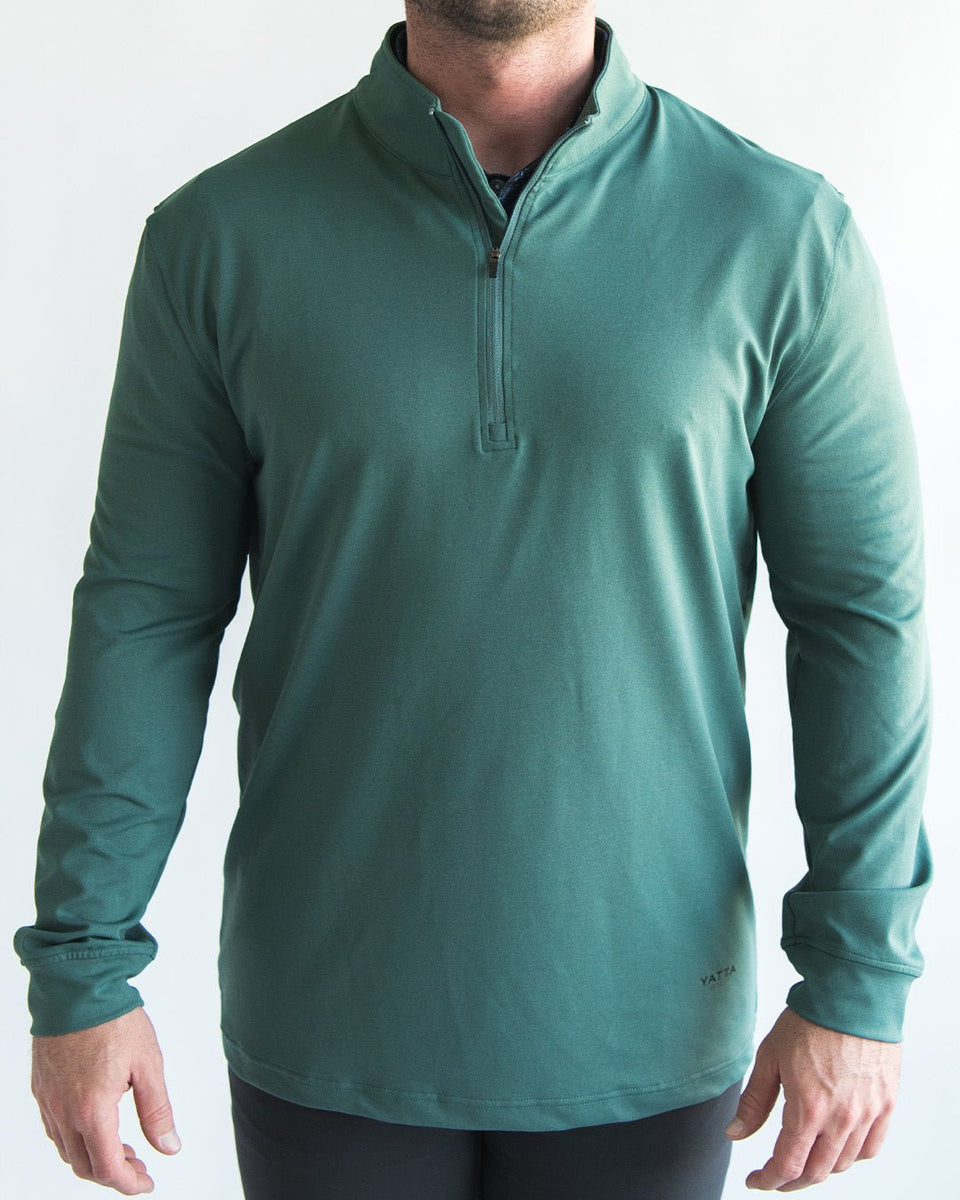 Mens Green Quarter Zip Sweater. ButterSoft Quarter Zips. Only 49.95