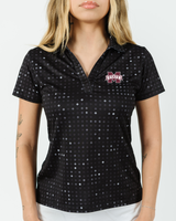 MSU Black Glitter Women's Polo