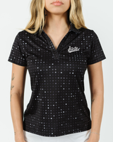 MSU Black Glitter Women's Polo