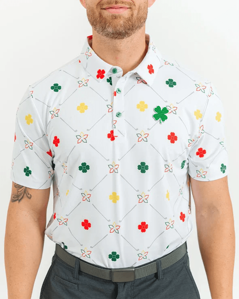 Augusta Prestige Golf Polo. CLOVER EDITION. - Yatta Golf