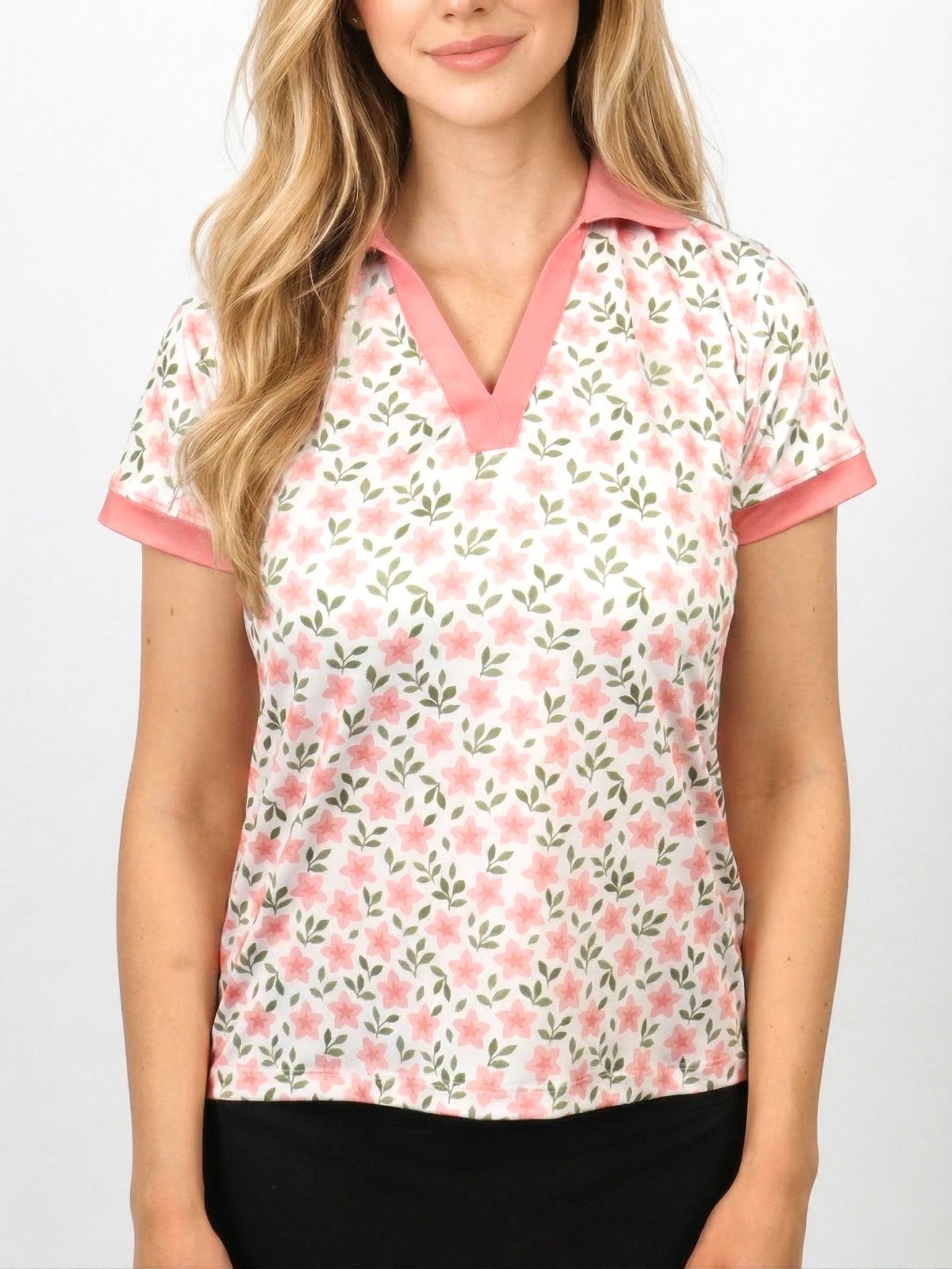 Azalea Bloom Women's Golf Polo LIMITED EDITION - Yatta Golf