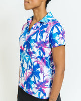 Azure Tropics Women's Golf Polo - Yatta Golf