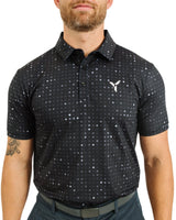 Black Glitter Golf Polo - Yatta Golf