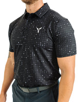 Black Glitter Golf Polo - Yatta Golf