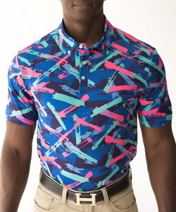 BLANK CHEST 8 - Track Golf Polo - Yatta Golf