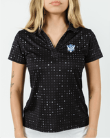 BYU Black Glitter Women's Polo - Yatta Golf