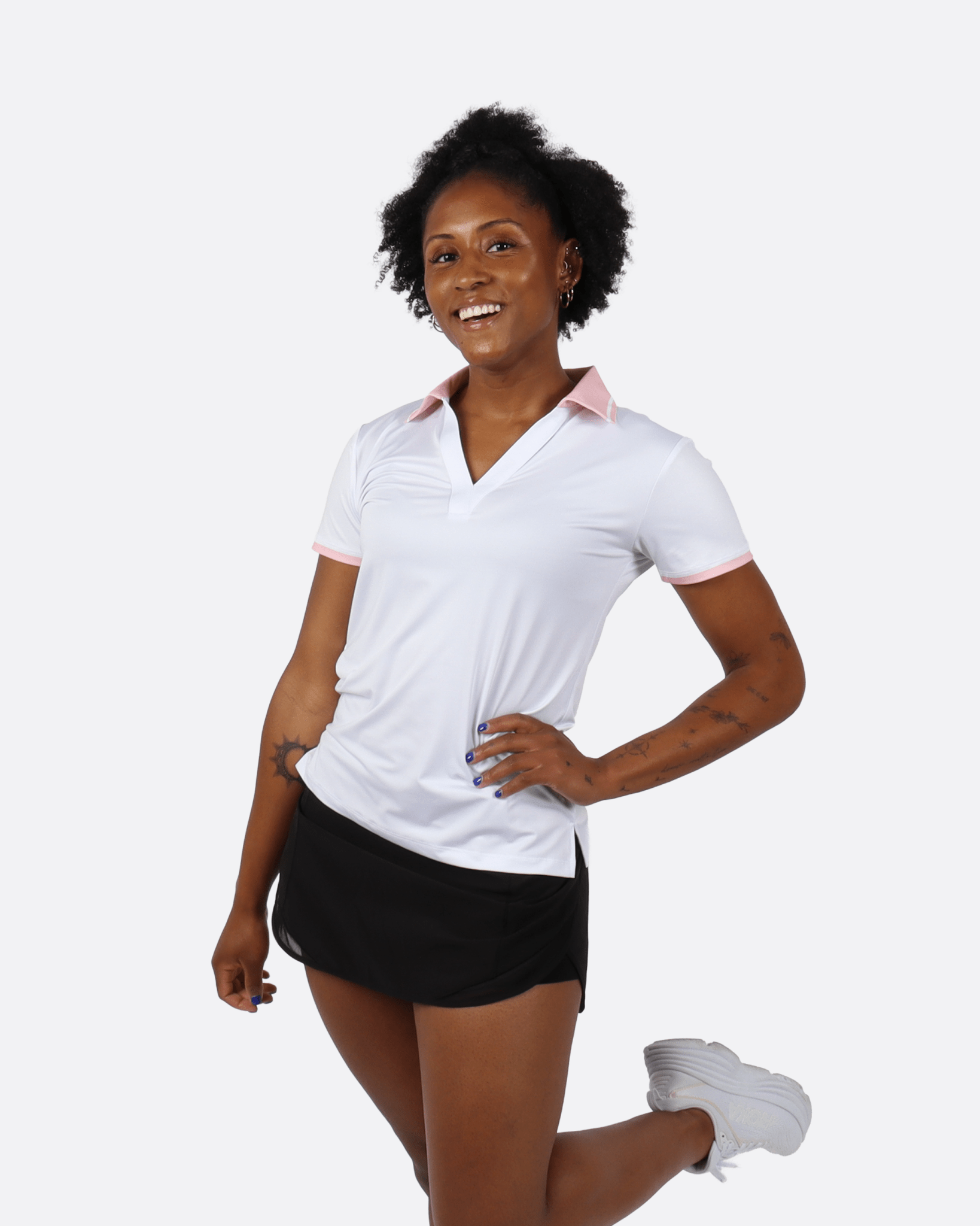 Classy Pink Women's Golf Polo - Yatta Golf