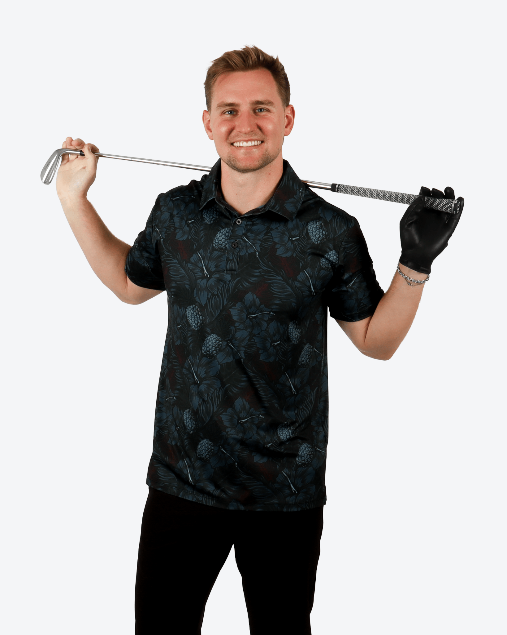 Dark Pineapple Golf Polo - Yatta Golf