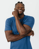 Enjoy Life Blue Performance T-Shirt - Yatta Golf