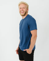 Enjoy Life Blue Performance T-Shirt - Yatta Golf