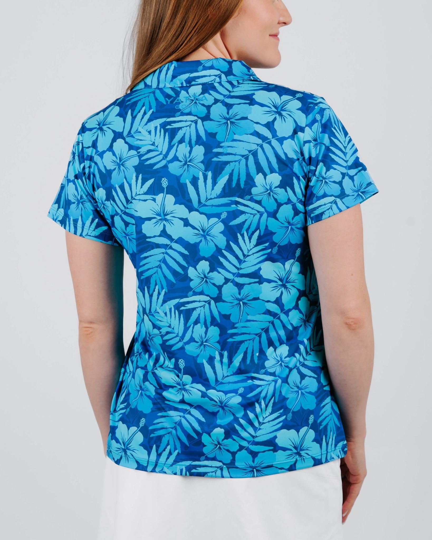Floral Surf Women's Golf Polo - Yatta Golf