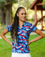 Freedom Track Women's Golf Polo - Yatta Golf