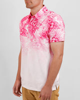 Hibiscus Fade Golf Polo - Yatta Golf