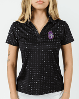 JMU Black Glitter Women's Polo - Yatta Golf