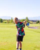 Jungle Hibiscus Youth Golf Polo - Yatta Golf