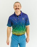 Mardi Gras Golf Polo. LIMITED EDITION. - Yatta Golf