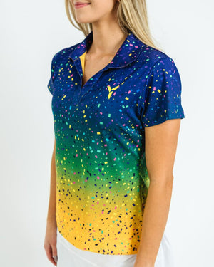 Mardi Gras Golf Polo. Women's. LIMITED EDITION. - Yatta Golf