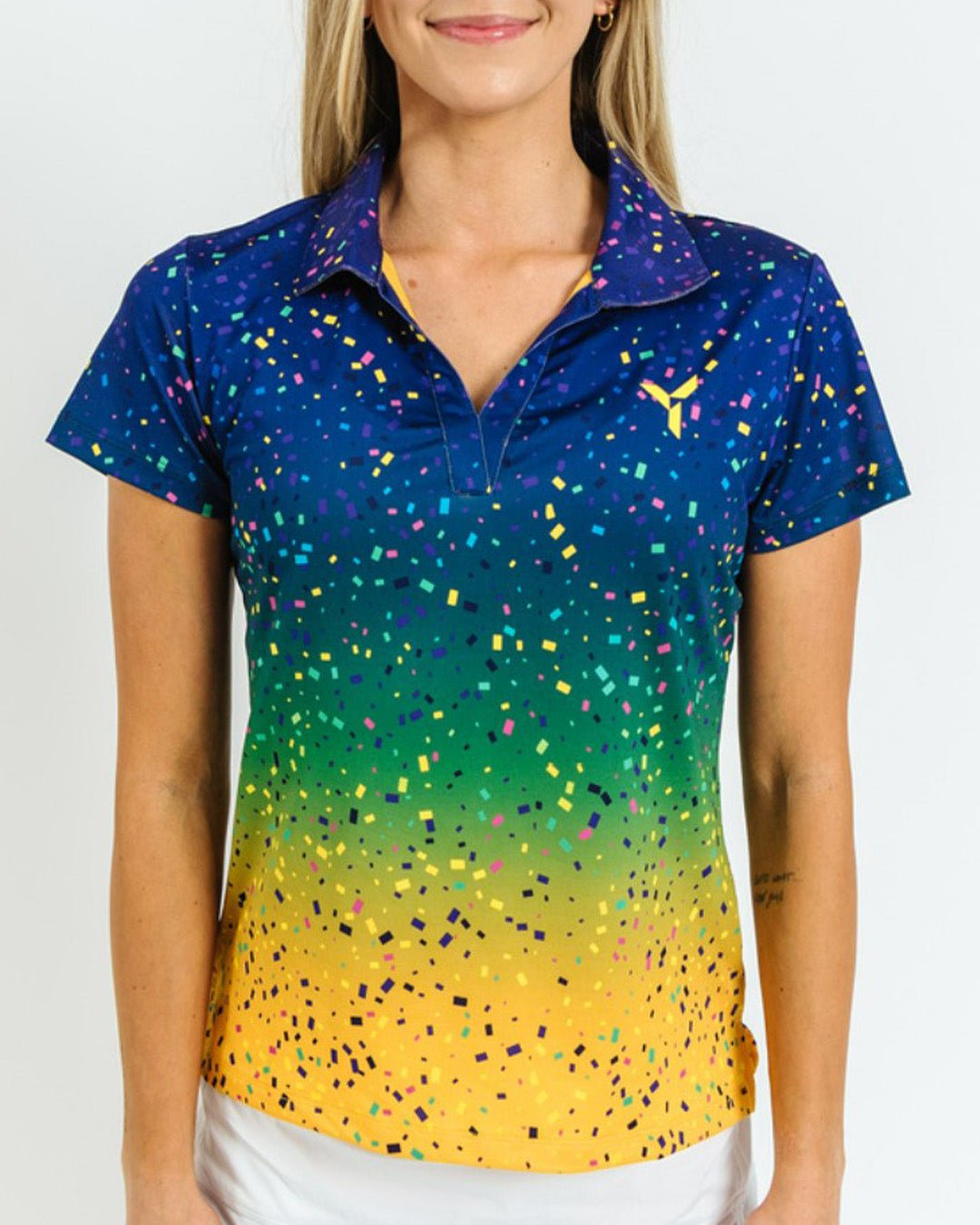 Mardi Gras Golf Polo. Women's. LIMITED EDITION. - Yatta Golf