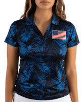Midnight Blue Women's Golf Polo. USA EDITION. - Yatta Golf