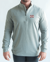 MSU Light Grey Quarter Zip - Yatta Golf