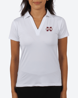 MSU White Women's Polo - Yatta Golf