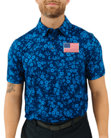 Navy Daisy Golf Polo. USA EDITION - Yatta Golf