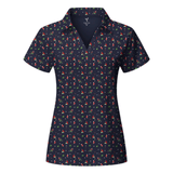 Navy Santa Swing Women's Golf Polo | Pre-Order - Yatta Golf