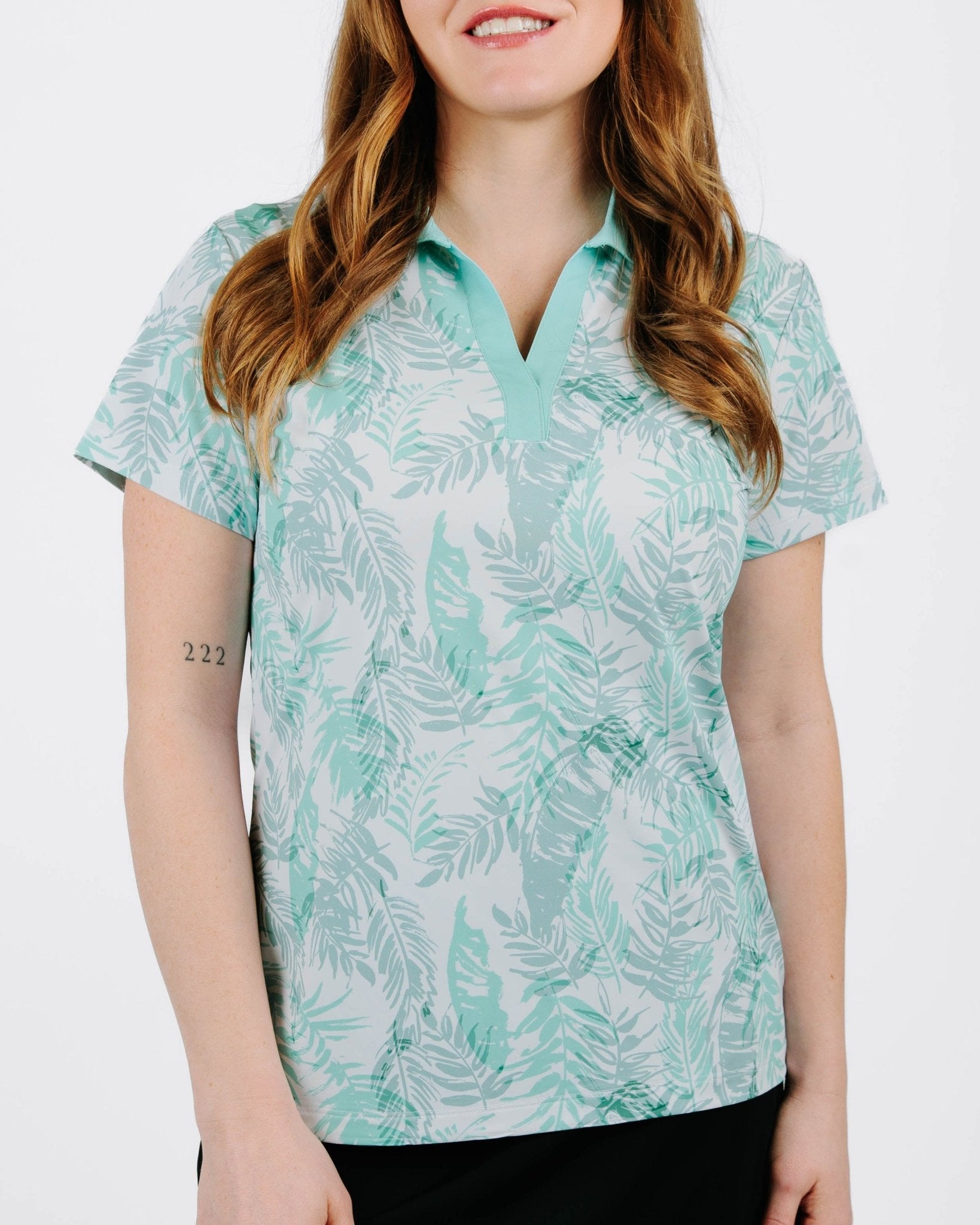 Palm Fringe Women's Golf Polo - Yatta Golf