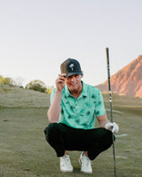 Palm Noir Golf Hat - Black - Yatta Golf