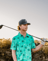 Palm Noir Golf Hat - Black - Yatta Golf