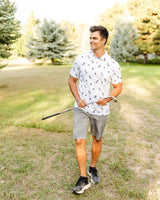 Palm Noir Golf Polo - Yatta Golf