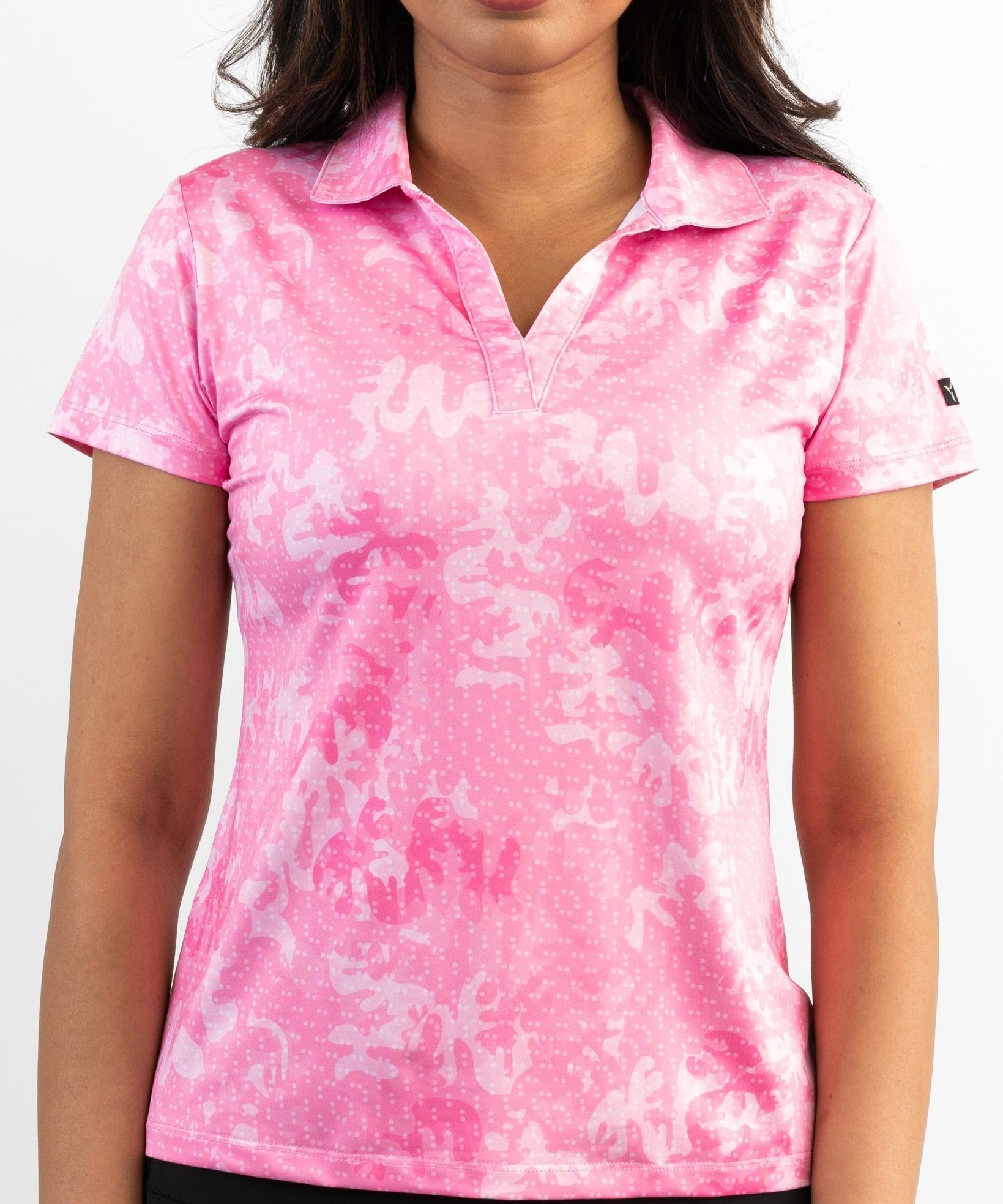 Pink Camo Women's Golf Polo
