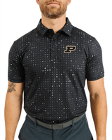 Purdue Black Glitter Polo - Yatta Golf