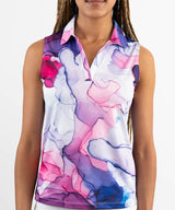 Purplicious Women's Sleeveless Golf Polo