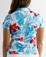Red White & Beaches Women's Golf Polo - Yatta Golf