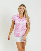 Rosé Fairway Women's Golf Polo - Yatta Golf