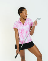 Rosé Fairway Women's Golf Polo - Yatta Golf
