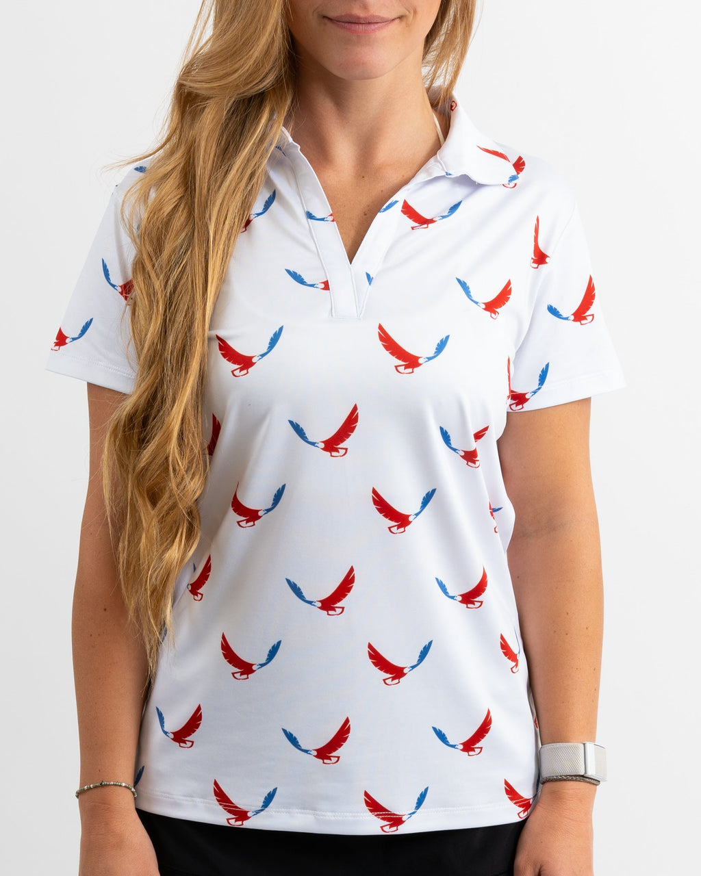 Ryde'r Die USA Golf Polo. Women's. LIMITED EDITION. - Yatta Golf