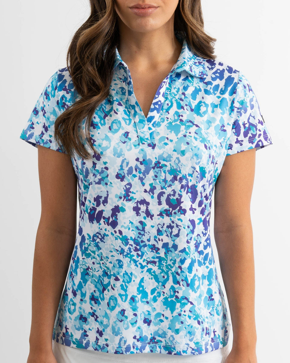 Colorful Cow Print Women's Golf Shirts