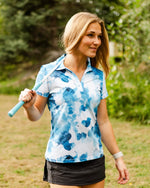 Sapphire Splash Women's Golf Polo - Yatta Golf