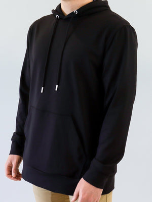 Solid Black Hoodie - Men's - Yatta Golf