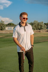 Subtle Cream Golf Polo - Yatta Golf