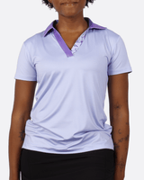 Subtle Dahlia Women's Golf Polo - Yatta Golf