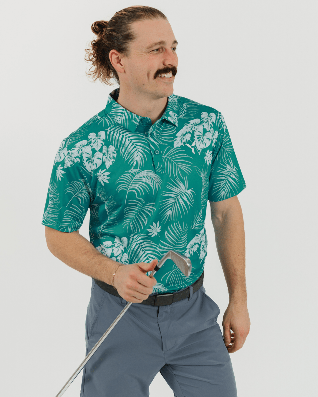 Teal Paradise Golf Polo - Yatta Golf