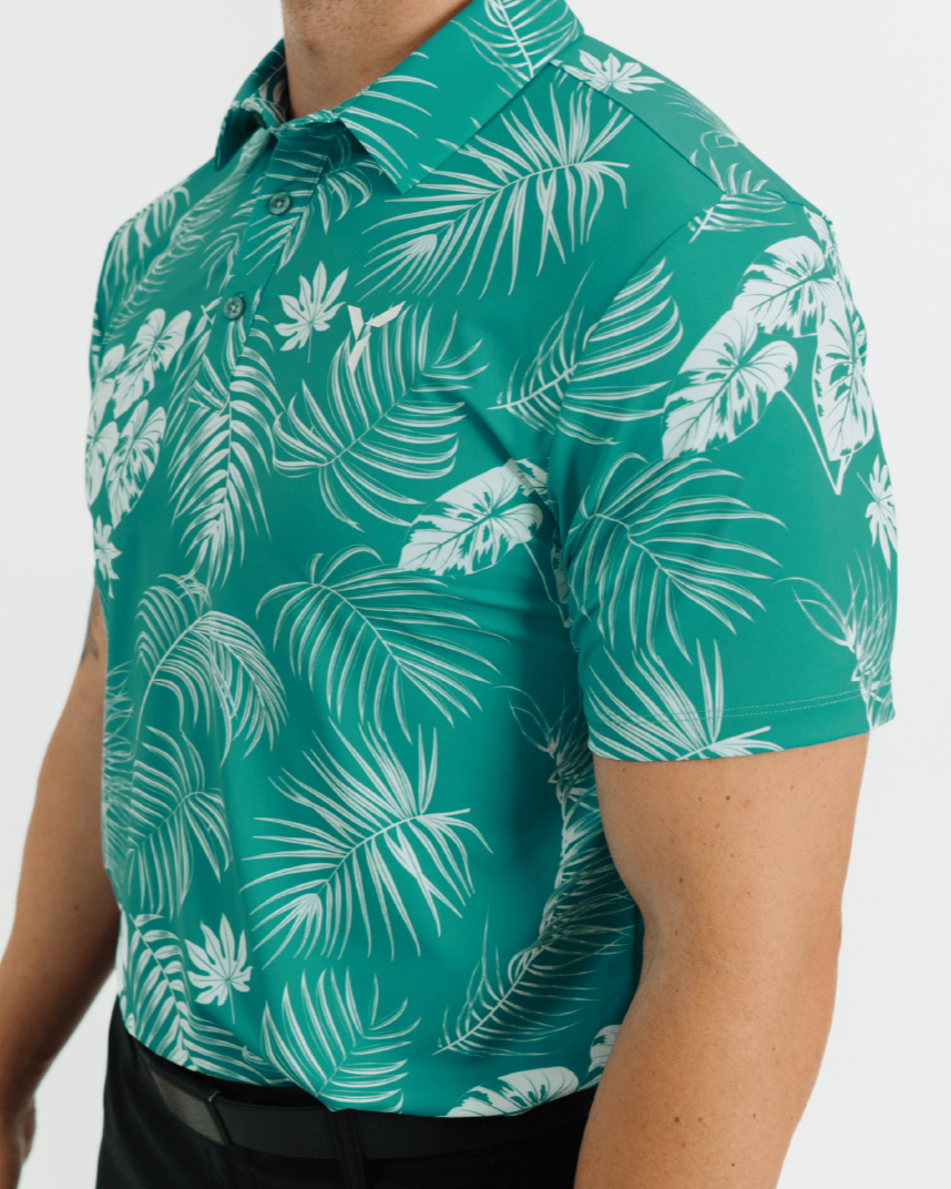 Teal Paradise Golf Polo - Yatta Golf